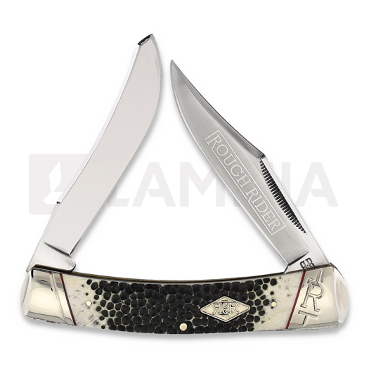 มีดพับ Rough Ryder Large Moose Buckshot Bone