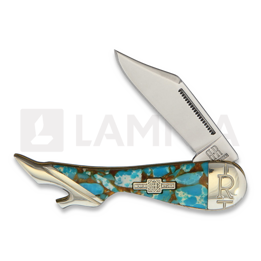 Couteau pliant Rough Ryder Leg Knife Amber Turquoise