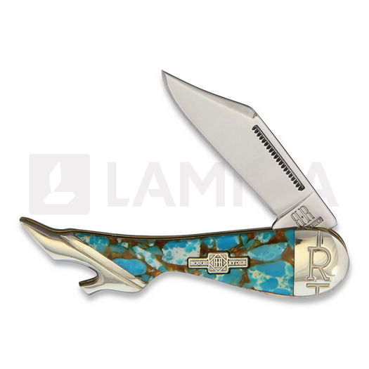 มีดพับ Rough Ryder Leg Knife Amber Turquoise