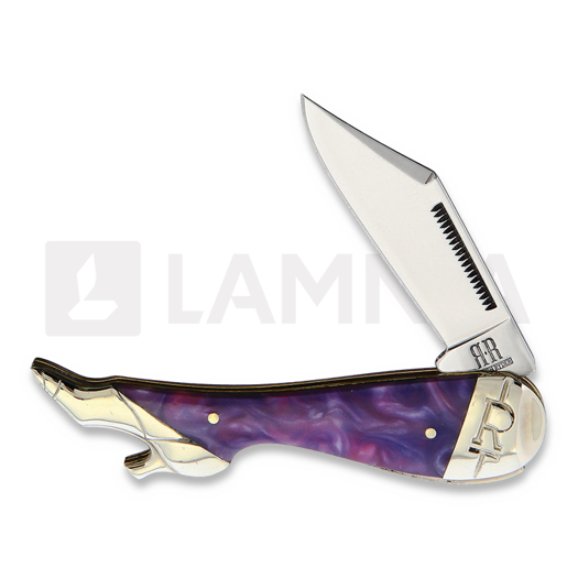 Liigendnuga Rough Ryder Leg Knife Purple Swirl