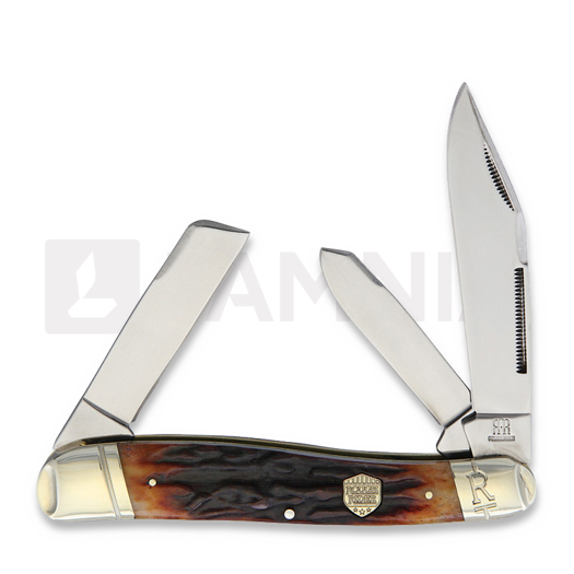 Rough Ryder Lg Stockman Brown Stag Bone pocket knife