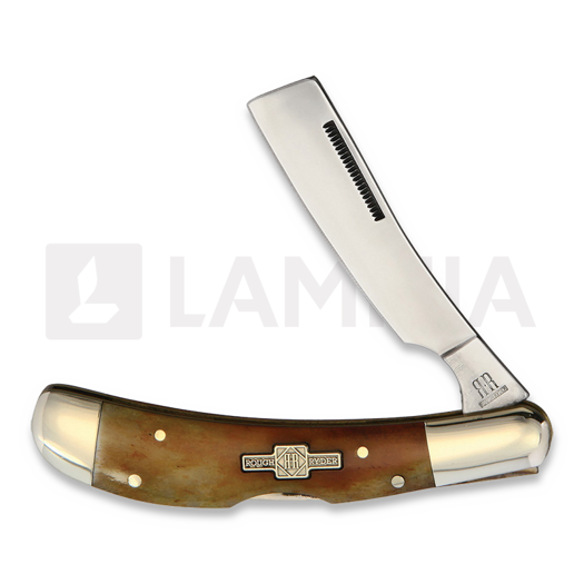 Brzytwa prosta Rough Ryder Lockback Smooth Amber