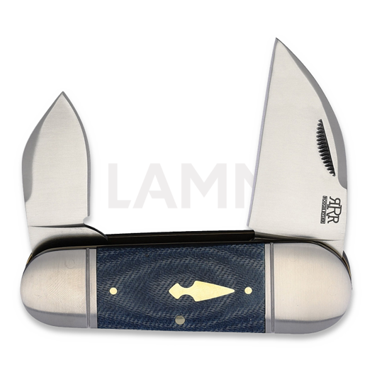 Saliekams nazis Rough Ryder Reserve Rhino Toe Denim Micarta