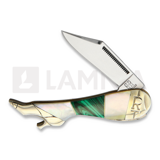 Rough Ryder Small Leg Knife Malachite sulankstomas peilis
