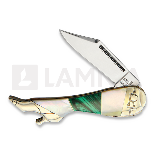 Rough Ryder Small Leg Knife Malachite kääntöveitsi