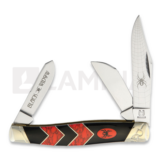 Pocket knife Rough Ryder Stockman Black Widow