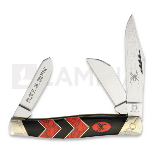 Pocket knife Rough Ryder Stockman Black Widow