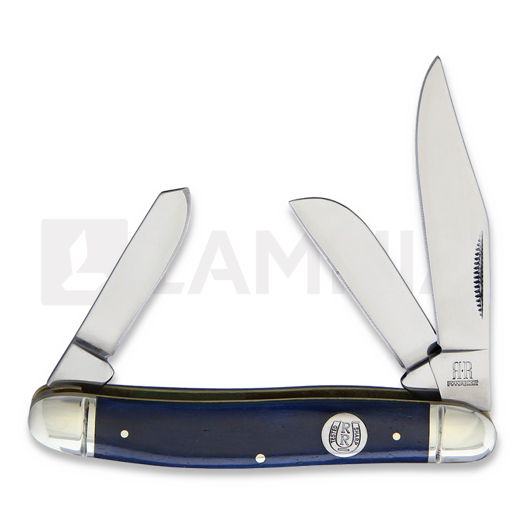 Перочинный нож Rough Ryder Stockman Blue Smooth Bone