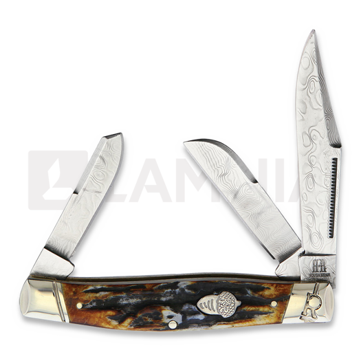Pocket knife Rough Ryder Stockman Cinnamon Stag