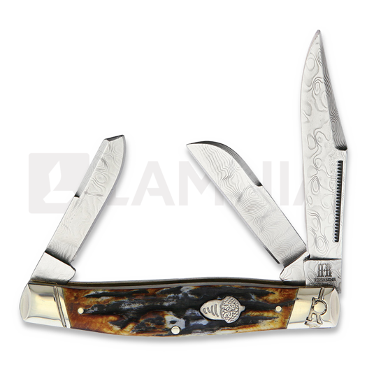 Pocket knife Rough Ryder Stockman Cinnamon Stag