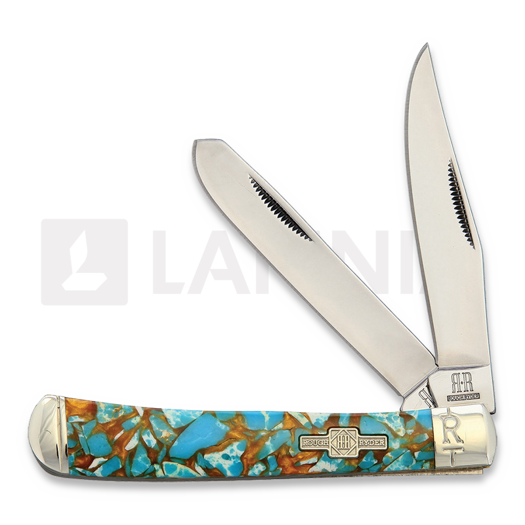 Pocket knife Rough Ryder Trapper Amber Turquoise