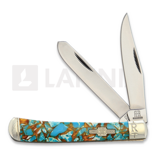 Pocket knife Rough Ryder Trapper Amber Turquoise