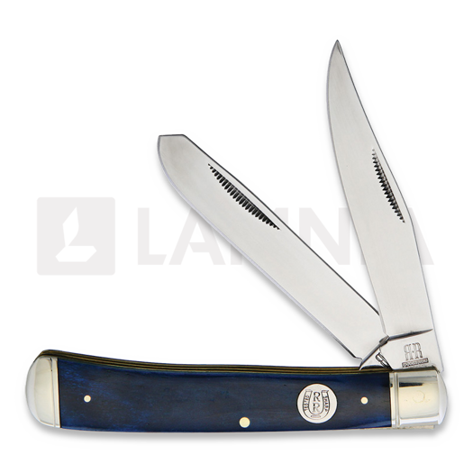 Rough Ryder Trapper Blue Bone pocket knife