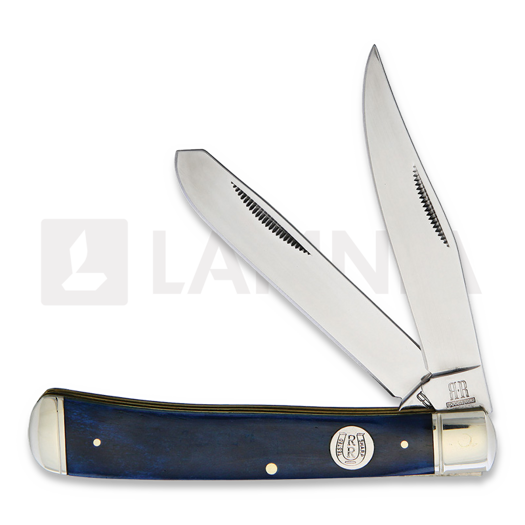 Rough Ryder Trapper Blue Bone pocket knife