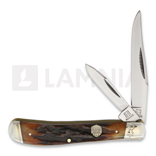 Pocket knife Rough Ryder Trapper Brown Stag Bone