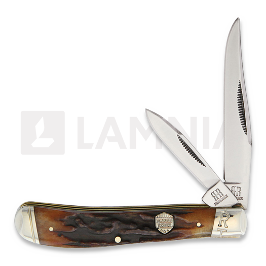 Pocket knife Rough Ryder Trapper Brown Stag Bone