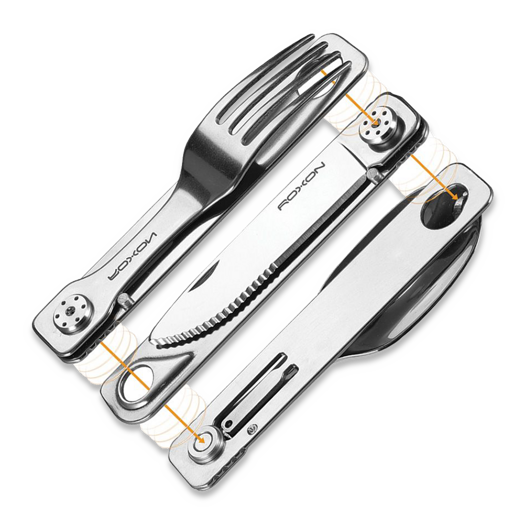 Roxon 3 in 1 Camping Utensil Set