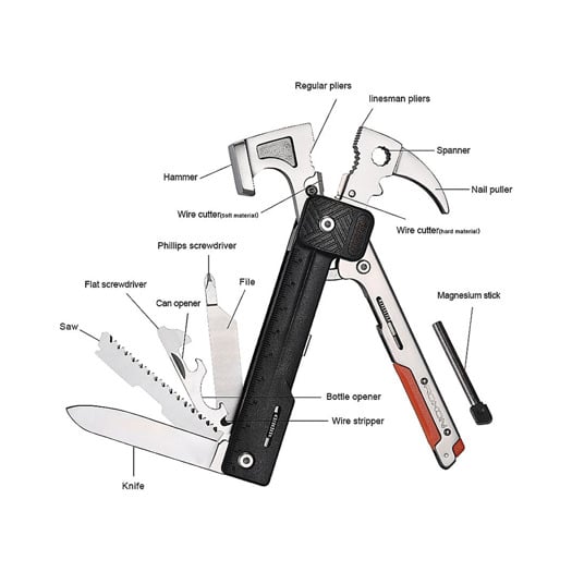 Roxon Rhino 17 in 1 Hammer Multitool t&ouml;bbfunkci&oacute;s szersz&aacute;m