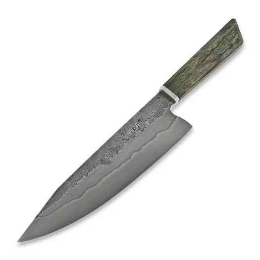 RV Unique Kitchen Knife, Rot Pattern Curly Birch