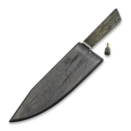 RV Unique Kitchen Knife, Rot Pattern Curly Birch