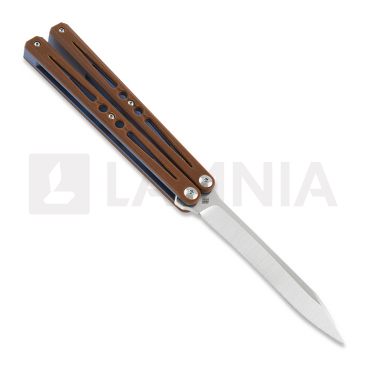 Balisong Ryworx Setsuna Drop Point, brązowa