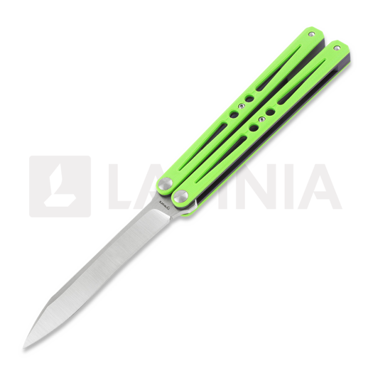 Navaja mariposa Ryworx Setsuna Drop Point, neon green