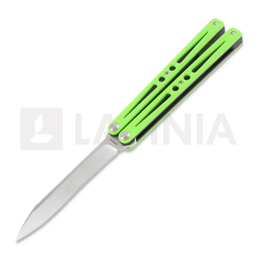 Ryworx Setsuna Drop Point balisong, neon green