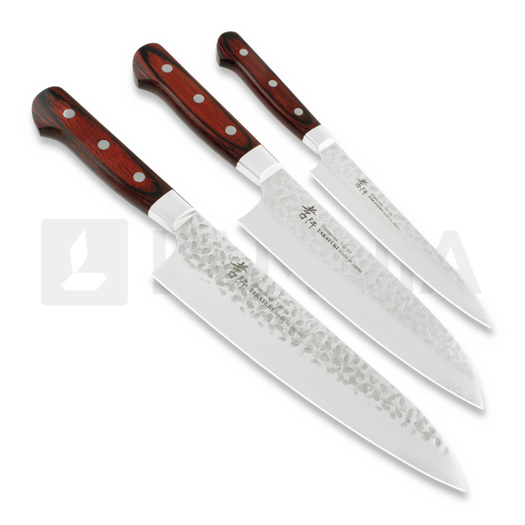 Sakai Takayuki Gyuto, Santoku, and Petty Japanese Kitchen Chef Knives Set