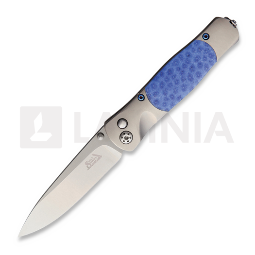 Nóż składany Santa Fe Stoneworks Tesoro Button Lock Blue Brain
