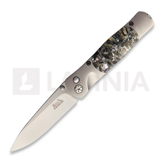 Briceag Santa Fe Stoneworks Tesoro Button Lock Obsidian