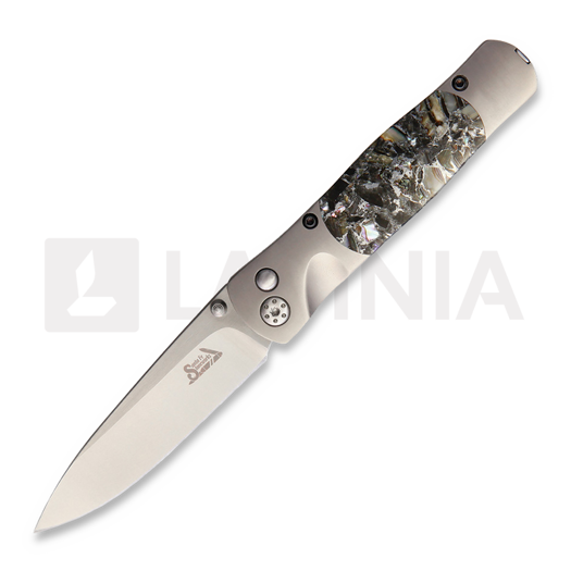 Nóż składany Santa Fe Stoneworks Tesoro Button Lock Obsidian