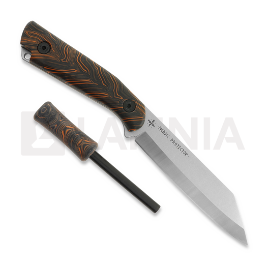 Scandinoff Nordic Protector 130 BUSHCRAFT knife, G10 Nordic Woods