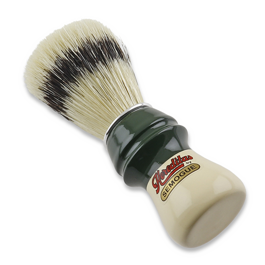 Semogue Boar Bristle Shaving Brush, Green/Ivory