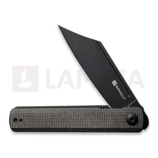 Sencut Bronte, Dark Green Canvas Micarta SA08F