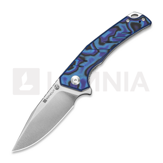 Sencut Quirk 접이식 나이프, Blue/Purple/Black G-10, Satin S25099-3
