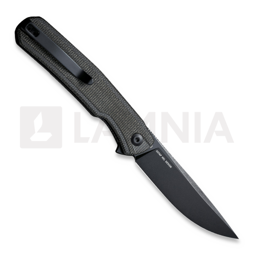 Sencut Scitus, Dark Green Canvas Micarta S21042-3