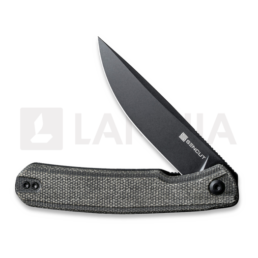 Sencut Scitus, Dark Green Canvas Micarta S21042-3