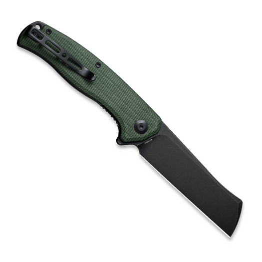 Sencut Traxler, Green Canvas Micarta, Black Stonewash S20057C-4