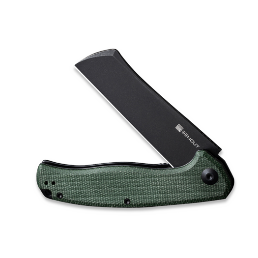 Sencut Traxler, Green Canvas Micarta, Black Stonewash S20057C-4