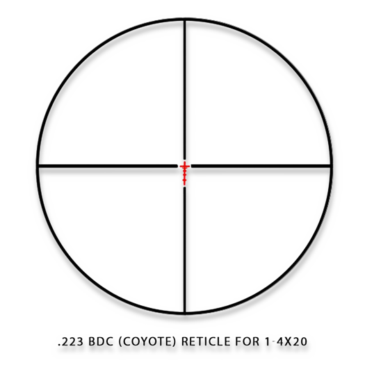 Sightmark Rapid AR 1-4x20 SHR-223 geværsigte