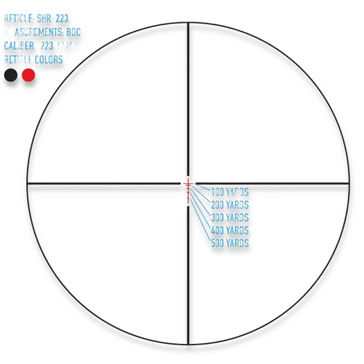 Sightmark Rapid AR 1-4x20 SHR-223 geværsigte