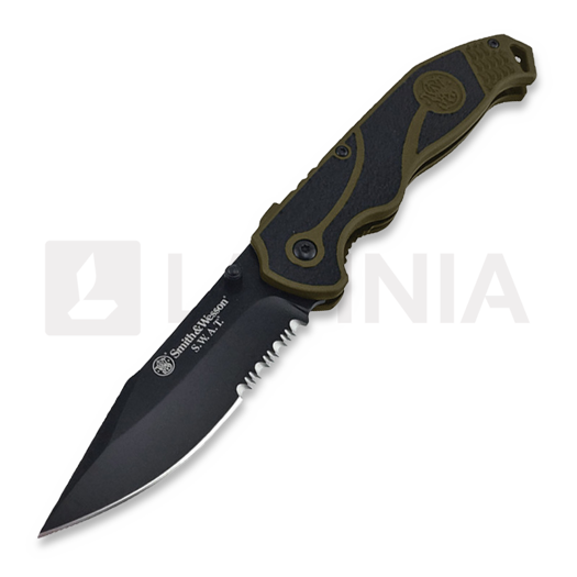 Navalha Smith & Wesson Linerlock A/O Green/Black