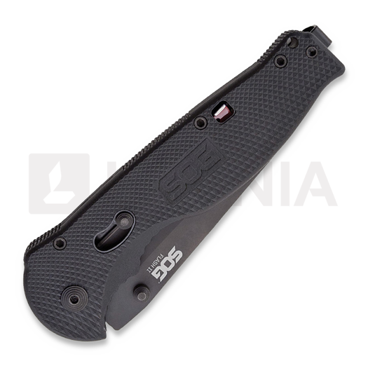 Складной нож SOG Flash II Tanto, чёрный, серрейтор SOG-TFSAT98-CP