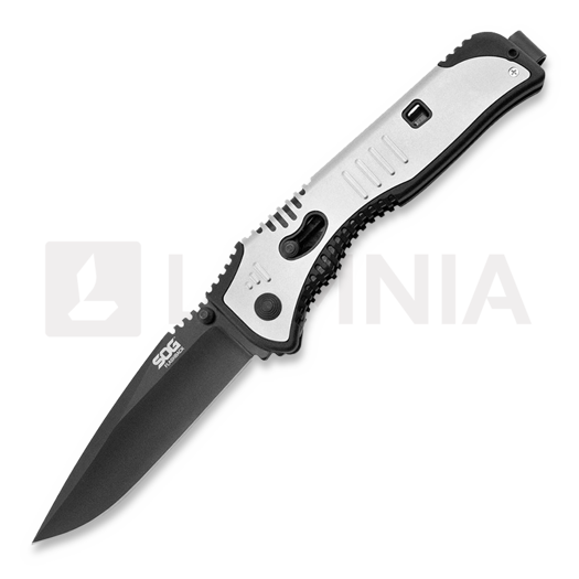 SOG Flashback Drop Point 접이식 나이프, blak TiNi SOG99882