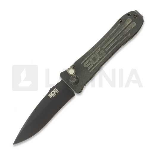 SOG Strat Ops Auto S35VN Black Micarta SOGSO1001-BX
