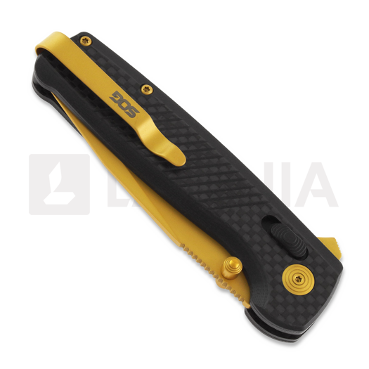 SOG Terminus XR LTE sulankstomas peilis, carbon+gold SOG-TM1033-BX
