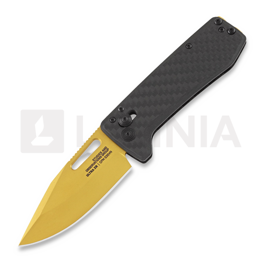 SOG Ultra XR Carbon Fiber Gold 折り畳みナイフ SOG-12-63-02-57