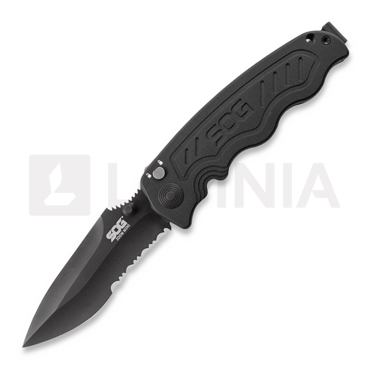SOG Zoom Mini Black Part Serr A/O foldekniv SOG00234