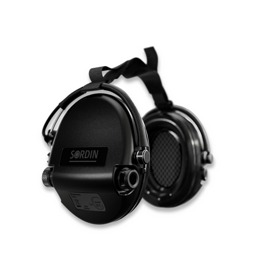 Sordin Supreme Mil AUX Neck Ohrenschützer, black 76308-04-S