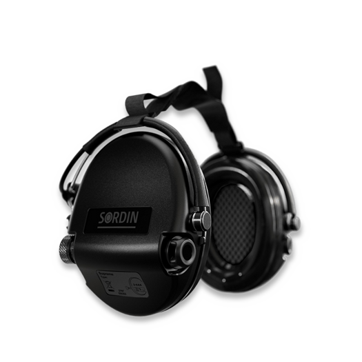 Paraorecchi Sordin Supreme Mil AUX Neck, black 76308-04-S